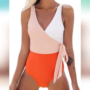CUPSHE. Women's Orange One Piece Swimsuit. Size XL. NWT.